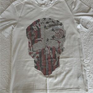 White T-Shirt with Skull Design brand Truth Small